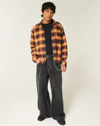 Kasseformet flannelskjorte