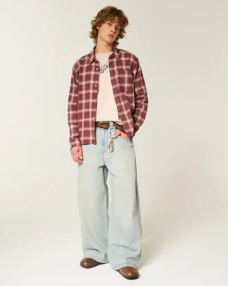 Kasseformet flannelskjorte