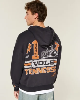 Kasseformet hættetrøje med lynlås og grafik fra University of Tennessee Volunteers Kasseformet hættetrøje med lynlås og grafik fra University of Tennessee Volunteers
