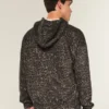 Kasseformet hættetrøje med lynlås og leopardprint Kasseformet hættetrøje med lynlås og leopardprint