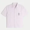 Kasseformet kortærmet Key West-shirt i linneblanding med print Kasseformet kortærmet Key West-shirt i linneblanding med print