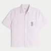 Kasseformet kortærmet Key West-shirt i linneblanding med print Kasseformet kortærmet Key West-shirt i linneblanding med print