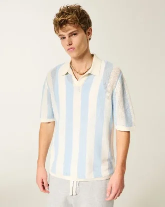 Kasseformet kortærmet sweaterpolo