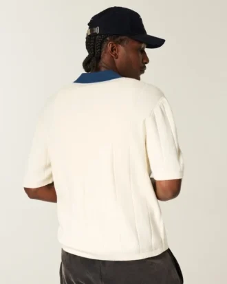 Kasseformet kortærmet sweaterpolo
