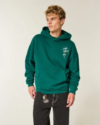Kasseformet Michigan State University Spartans grafisk hættetrøje Kasseformet Michigan State University Spartans grafisk hættetrøje