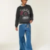 Kasseformet Rutgers University Scarlet Knights grafisk sweatshirt med rund hals Kasseformet Rutgers University Scarlet Knights grafisk sweatshirt med rund hals