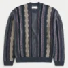 Kasseformet stribet sweater med rund hals Kasseformet stribet sweater med rund hals