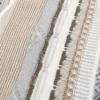 Kasseformet stribet sweater med rund hals