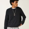 Kasseformet sweater med rullekrave