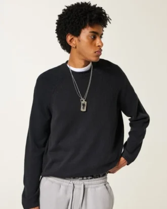 Kasseformet sweater med rullekrave