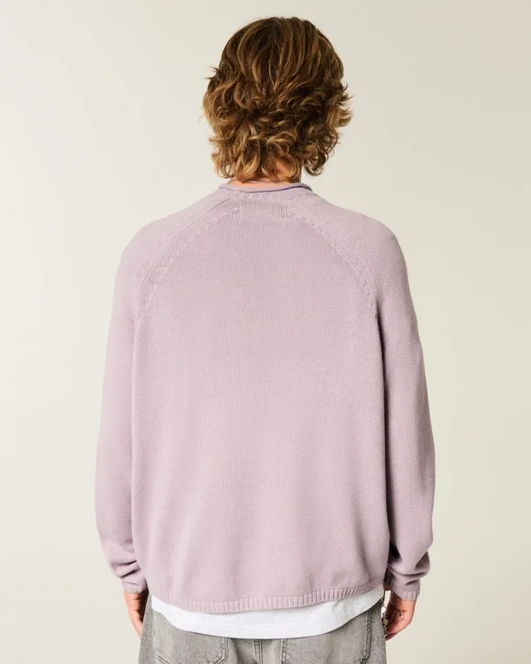 Kasseformet sweater med rullekrave Kasseformet sweater med rullekrave
