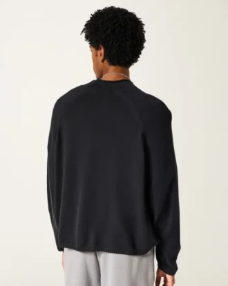 Kasseformet sweater med rullekrave