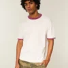 Kasseformet T-shirt i kraftig bomuld Kasseformet T-shirt i kraftig bomuld