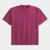 Kasseformet T-shirt i kraftig bomuld Kasseformet T-shirt i kraftig bomuld