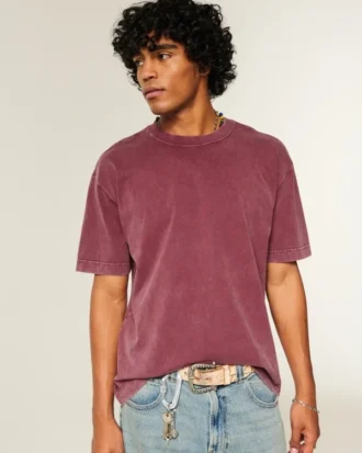 Kasseformet T-shirt i kraftig bomuld