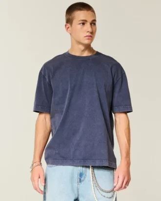 Kasseformet T-shirt i kraftig bomuld