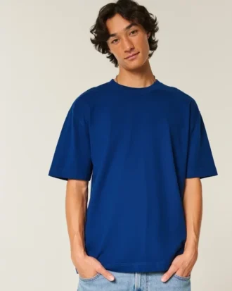 Kasseformet T-shirt i kraftig bomuld