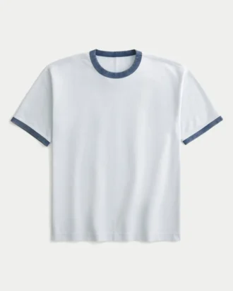 Kasseformet T-shirt i kraftig bomuld Kasseformet T-shirt i kraftig bomuld