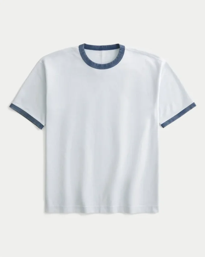 Kasseformet T-shirt i kraftig bomuld Kasseformet T-shirt i kraftig bomuld