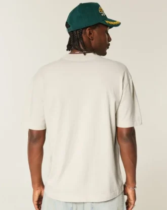 Kasseformet T-shirt i kraftig bomuld Kasseformet T-shirt i kraftig bomuld