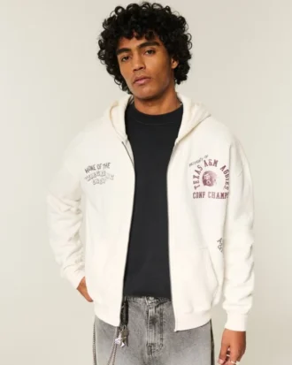 Kasseformet Texas A&M University-hoodie med lynlås og grafik Kasseformet Texas A&M University-hoodie med lynlås og grafik
