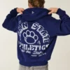 Kasseformet zip-up Penn State University Nittany Lions grafisk hættetrøje Kasseformet zip-up Penn State University Nittany Lions grafisk hættetrøje