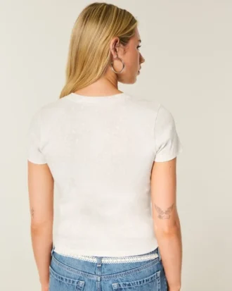 Kortærmet baby-T-shirt med hjorteprint