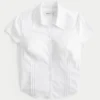 Kortærmet poplin-skjorte