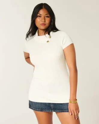 Kortærmet tunika-sweater