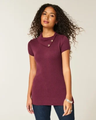Kortærmet tunika-sweater