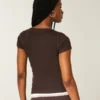 Kortærmet Y2K Henley