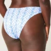 Kurvet højtaljet ribbet cheeky bikinitrusser med høj talje