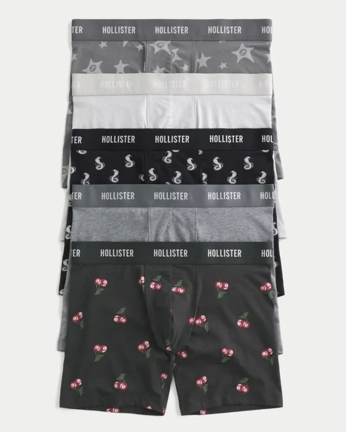 Længere boxershorts, 5-pak