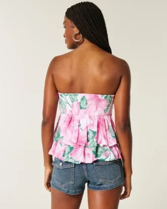 Lagdelt halterneck-babydoll-top