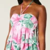 Lagdelt halterneck-babydoll-top Lagdelt halterneck-babydoll-top