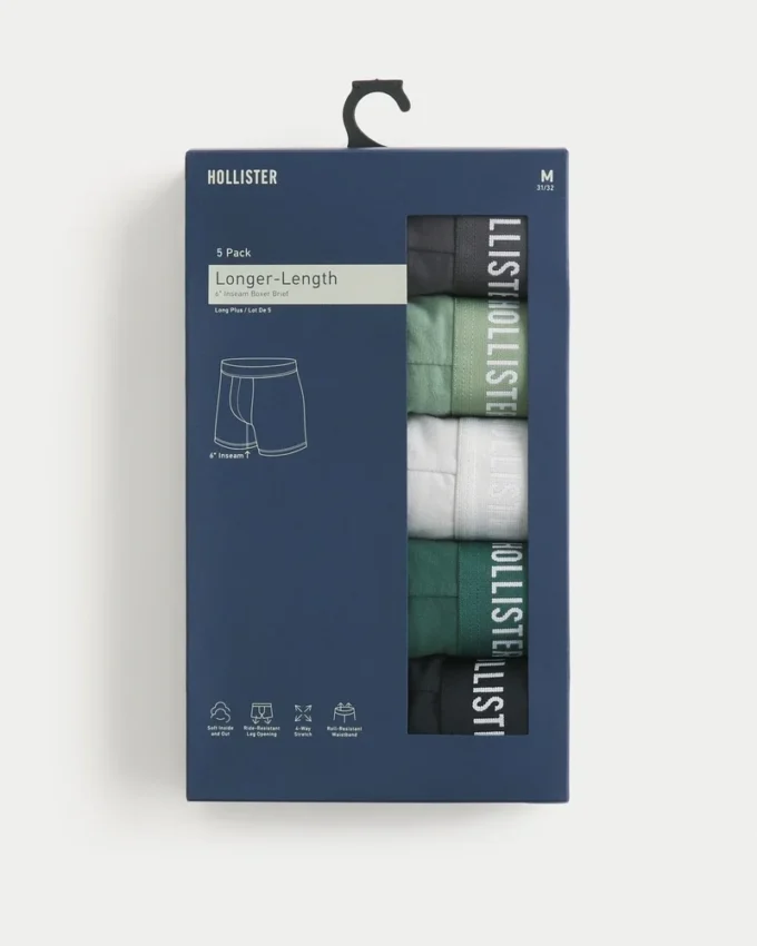 Lang boxershorts 5-pak