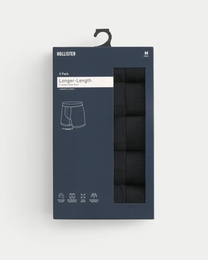 Lang boxershorts 5-pak