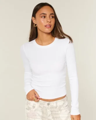 Langærmet baby-T-shirt