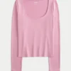 Langærmet baby-T-shirt i sømløst stof