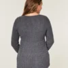 Langærmet babydoll med firkantet halsudskæring Langærmet babydoll med firkantet halsudskæring