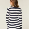 Langærmet babydoll-sweater med firkantet halsudskæring