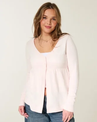 Langærmet Flyaway Babydoll Cardigan