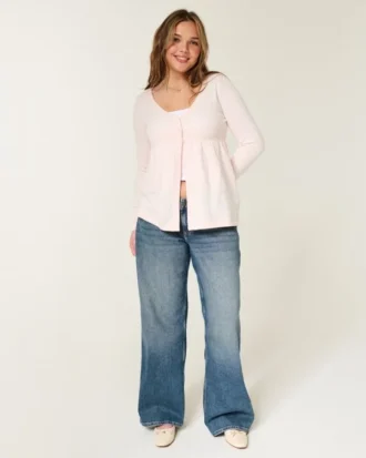 Langærmet Flyaway Babydoll Cardigan