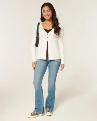 Langærmet Flyaway Babydoll Cardigan