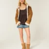 Langærmet Henley Babydoll Top