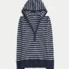 Langærmet Henley med hætte Langærmet Henley med hætte