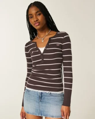 Langærmet Icon Henley