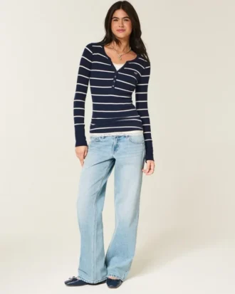 Langærmet Icon Henley
