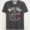 Langærmet T-shirt med logo-grafik i lag Langærmet T-shirt med logo-grafik i lag