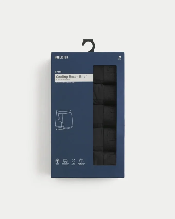 Langere, kølig boxershorts, 5-pak